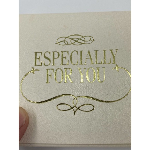 Vintage Especially for You PIN Brooch w/ Stone Layered in 18K Gold Rose Stem - Picture 3 of 6